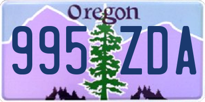 OR license plate 995ZDA