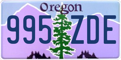 OR license plate 995ZDE