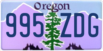 OR license plate 995ZDG