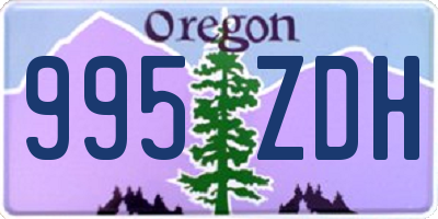 OR license plate 995ZDH