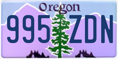 OR license plate 995ZDN