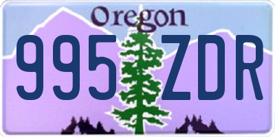 OR license plate 995ZDR