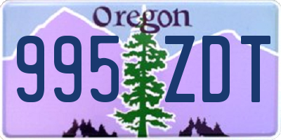 OR license plate 995ZDT