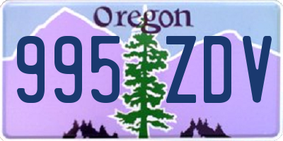 OR license plate 995ZDV