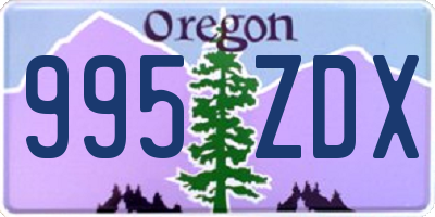 OR license plate 995ZDX