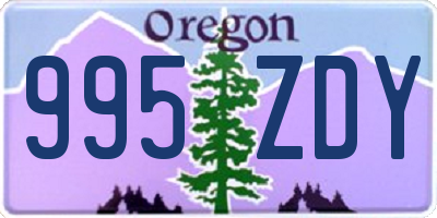 OR license plate 995ZDY