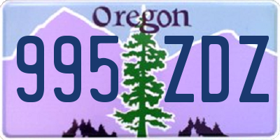 OR license plate 995ZDZ
