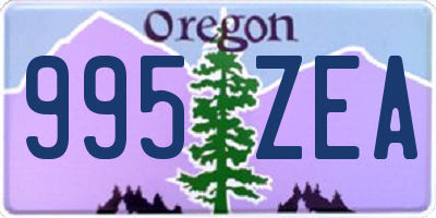 OR license plate 995ZEA