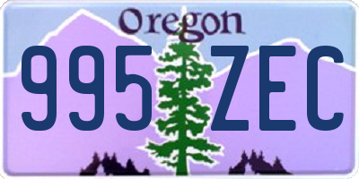 OR license plate 995ZEC