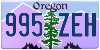 OR license plate 995ZEH