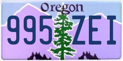 OR license plate 995ZEI