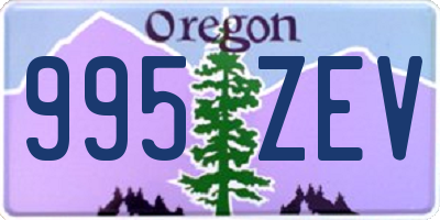 OR license plate 995ZEV