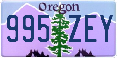 OR license plate 995ZEY