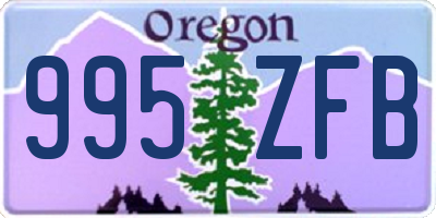 OR license plate 995ZFB