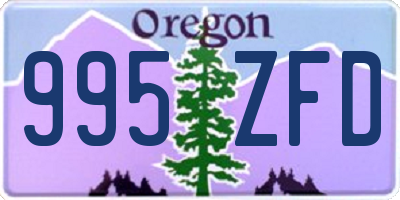 OR license plate 995ZFD