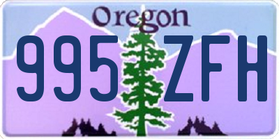 OR license plate 995ZFH