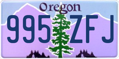 OR license plate 995ZFJ
