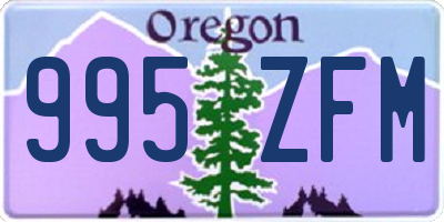 OR license plate 995ZFM