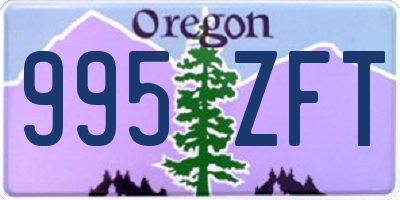 OR license plate 995ZFT