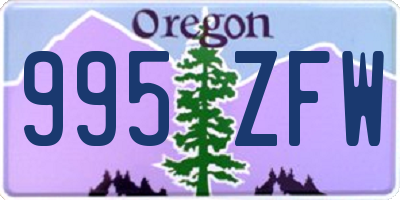 OR license plate 995ZFW