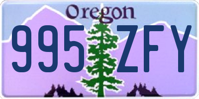 OR license plate 995ZFY