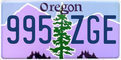 OR license plate 995ZGE