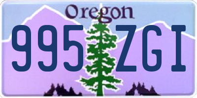 OR license plate 995ZGI