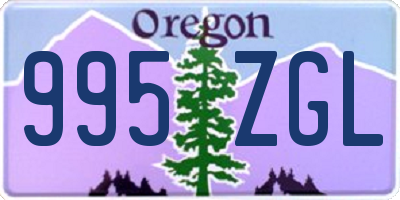 OR license plate 995ZGL