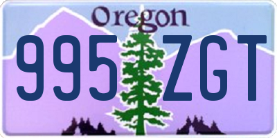 OR license plate 995ZGT