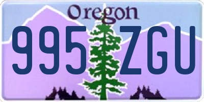 OR license plate 995ZGU