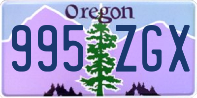 OR license plate 995ZGX