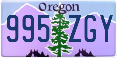 OR license plate 995ZGY