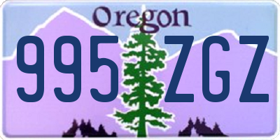 OR license plate 995ZGZ