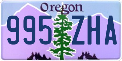 OR license plate 995ZHA
