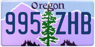OR license plate 995ZHB