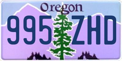 OR license plate 995ZHD