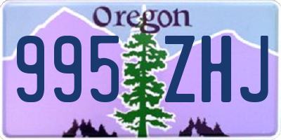 OR license plate 995ZHJ