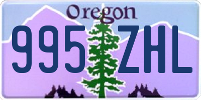 OR license plate 995ZHL