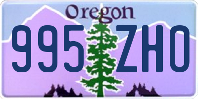 OR license plate 995ZHO