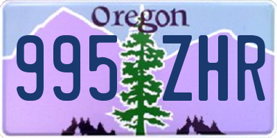 OR license plate 995ZHR