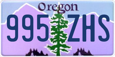 OR license plate 995ZHS