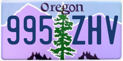 OR license plate 995ZHV