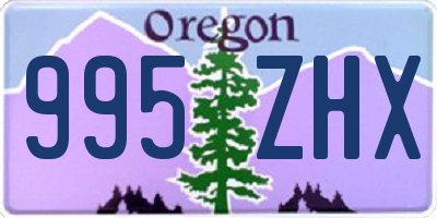 OR license plate 995ZHX