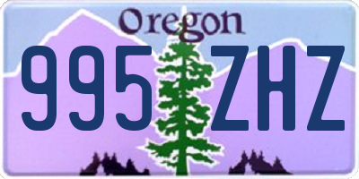 OR license plate 995ZHZ