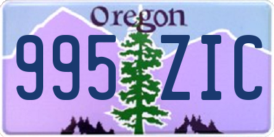 OR license plate 995ZIC