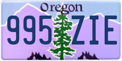 OR license plate 995ZIE