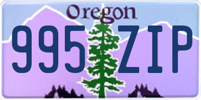 OR license plate 995ZIP
