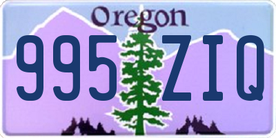 OR license plate 995ZIQ