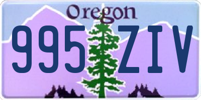 OR license plate 995ZIV