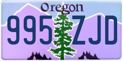 OR license plate 995ZJD